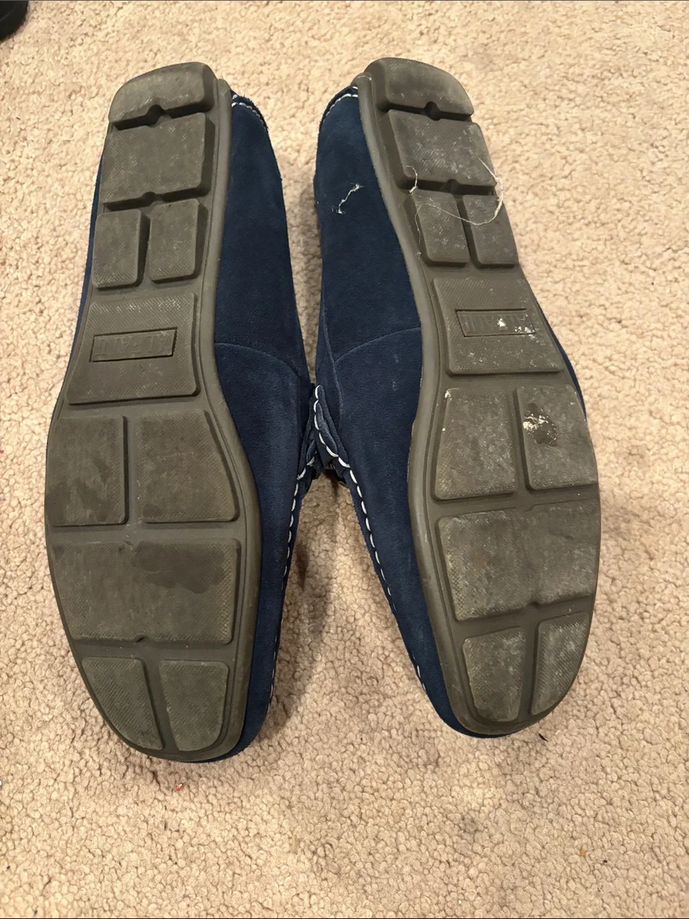 Alfani Navy Suede Bit-Detail Slip-On Loafers